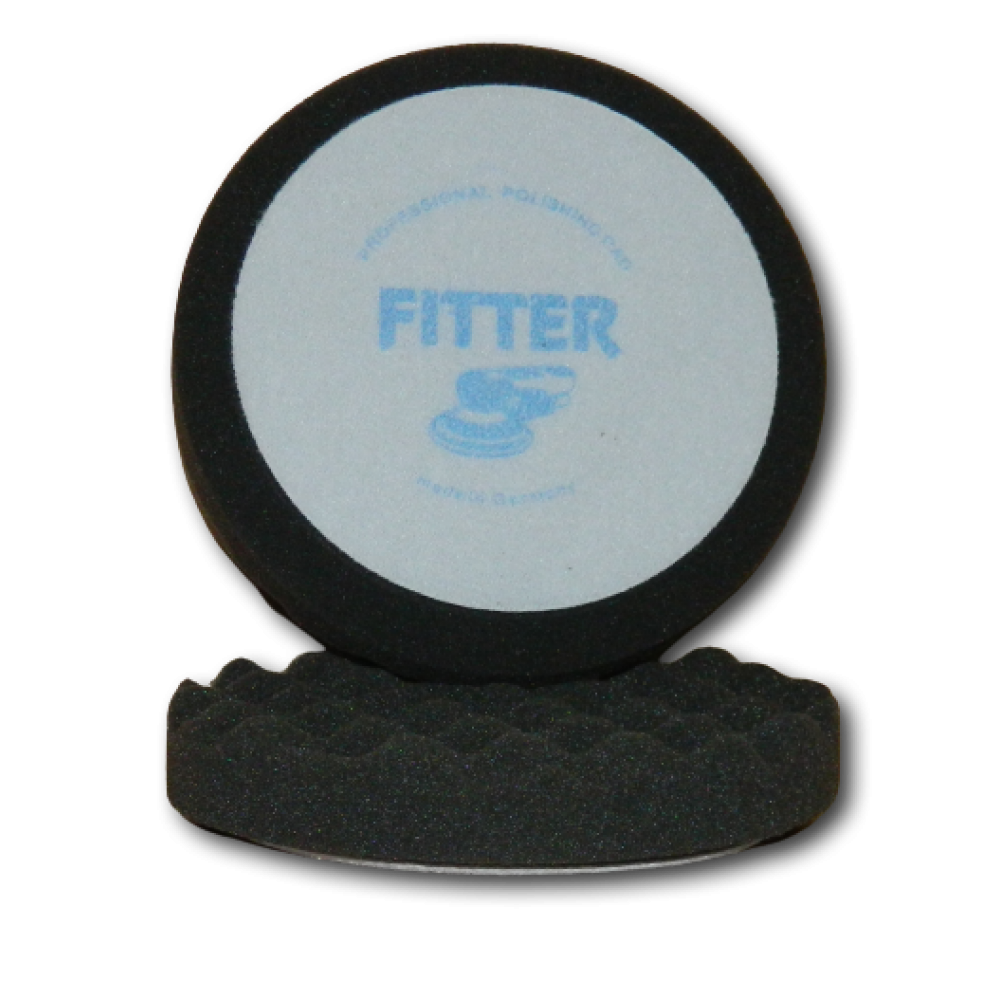 Полировальный круг FITTER,черный-рифленый финишный на липучке D-150 мм